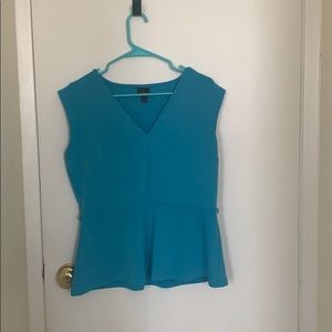 Blue Peplum Top
